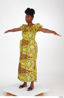  Dina Moses dressed standing t poses whole body yellow long decora apparel african dress 0002.jpg